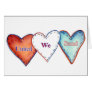 United We Stand Patriotic Hearts Card