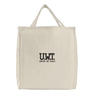 UNITED WE TEACH™ Embroidered Bag by UnitedWeCollection