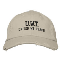 UNITED WE TEACH™  Embroidered hat embroidered hats