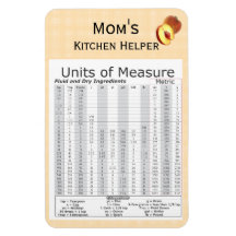 Units of Measure Peach Design Magnet