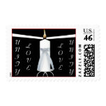 Unity Candle Wedding Invitation Postage