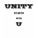 UNITY, starts, with, U t-shirts by DAREALENT UNITY, starts, with, U t-shirts