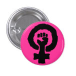 Universal Female symbol Solidarity hand Hot Pink