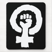 Universal Female symbol Solidarity hand Mouse Pads
