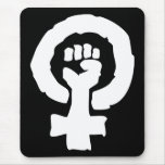 Universal Female symbol Solidarity hand Mouse Pads