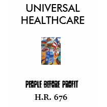 UNIVERSAL HEALTHCARE t-shirts