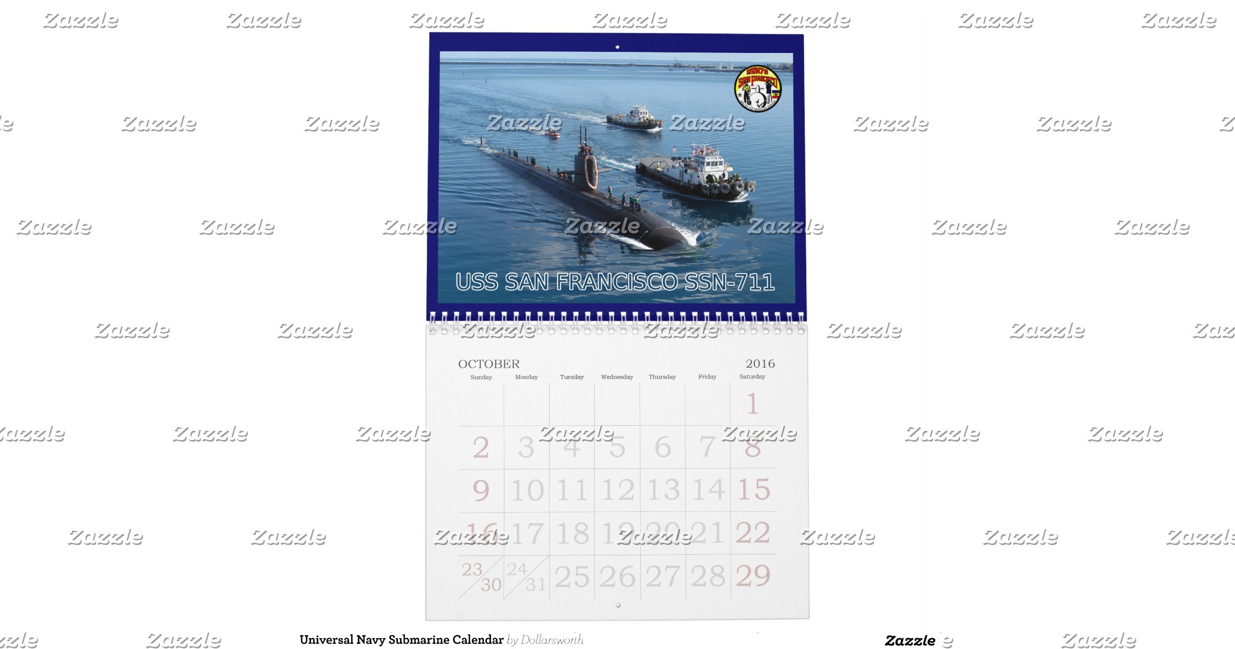 Universal Navy Submarine Calendar Zazzle