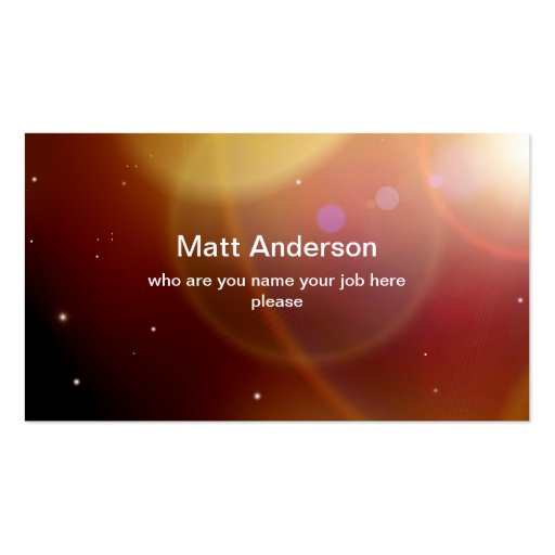 universe business card (front side)