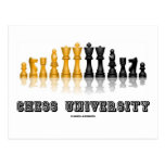 Universidad del ajedrez (juego de ajedrez) tarjetas postales