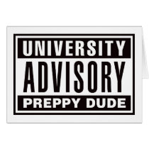 University Advisory Preppy Dude cards by visualnewbie University Advisory Preppy Dude cards
