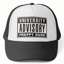 University Advisory Preppy Dude hats by visualnewbie University Advisory Preppy Dude hats