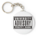 University Advisory Preppy Dude keychains