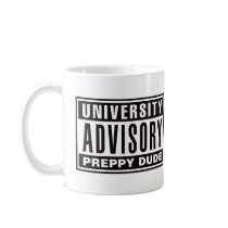 University Advisory Preppy Dude mugs