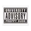 University Advisory Preppy Dude postcards by visualnewbie University Advisory Preppy Dude postcards