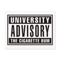 University Advisory The Cigarette Bum postcards