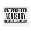 University Advisory The Kegstand King postcards by visualnewbie University Advisory The Kegstand King postcards