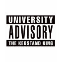 University Advisory The Kegstand King - White t-shirts by visualnewbie University Advisory The Kegstand King - White t-shirts