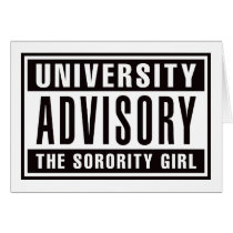 University Advisory The Sorority Girl cards