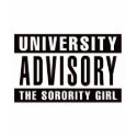 University Advisory The Sorority Girl - White t-shirts by visualnewbie University Advisory The Sorority Girl - White t-shirts