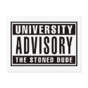 University Advisory The Stoned Dude postcards by visualnewbie University Advisory The Stoned Dude postcards