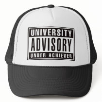 University Advisory Under Achiever hats by visualnewbie University Advisory Under Achiever hats