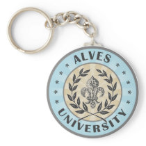 University Alves Light Blue Key Chains