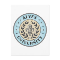University Alves Light Blue Post Card