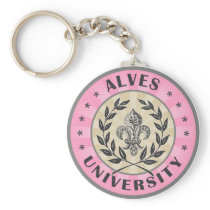 University Alves Pink Keychains