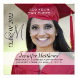 University Graduation Photo Monogram Announcement