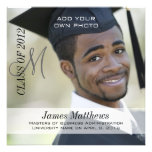 University Graduation Photo Monogram Announcements