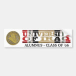University of Iraq Alumnus Sticker Bumper Stickers