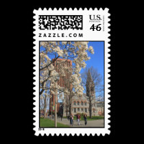University of Massachusetts Amherst in Spring stamps