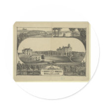 University of Minnesota - 1880 Round Stickers
