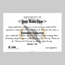 University of Saturn Diploma posters