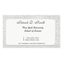University Student College Business Card