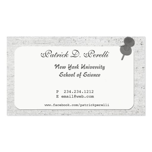 University Student College Business Card Template (front side)