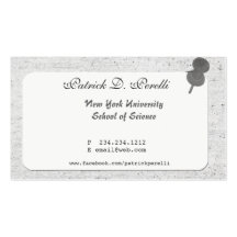 University Student College Business Card Template