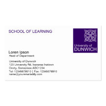 University Style - Deep Purple Business Card Template