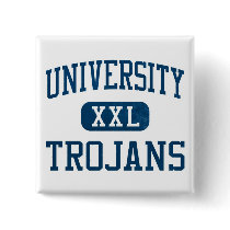 University Trojans Athletics Pinback Buttons
