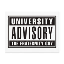 Univserity Advisory The Fraternity Guy postcards