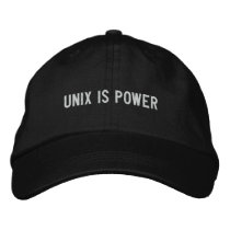 UNIX is power embroidered hats by funnycustomtshirts UNIX is power embroidered hats