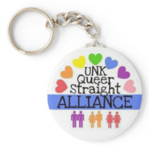 UNK Queer Straight Alliance Keychain