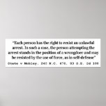 Unlawful Arrest and Self Defense State v Mobley Poster