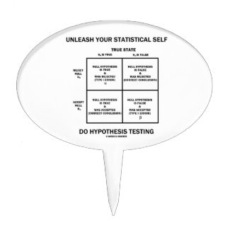 Unleash Your Statistical Self Hypothesis Testing Cake Toppers