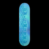 Unlimited-Abstract Blue Spiral skateboards