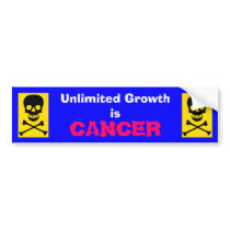 Unlimited Growth is CANCER Bumper Sticker