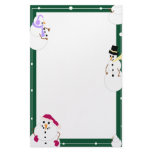 Unlined Christmas Snowmen Holiday Stationery