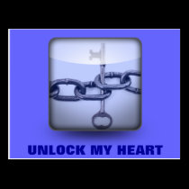 UNLOCK MY HEART postcards