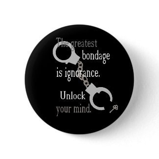 Unlock Your Mind (black) Button button