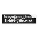 Unlock Your Mind Bumper Sticker bumpersticker